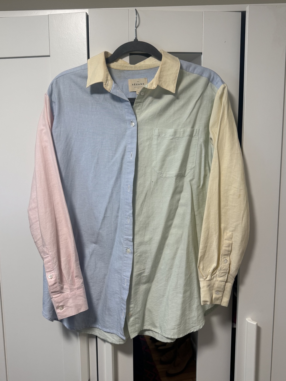 Sezane Max Shirt Mix Couleur Pastel - Size 34